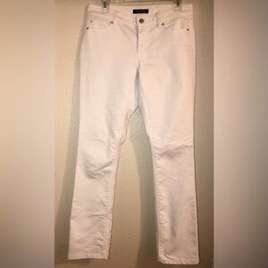 White House Black Market  White Denim Jean Pants Tag Size 4s, Blanc, Slim Leg